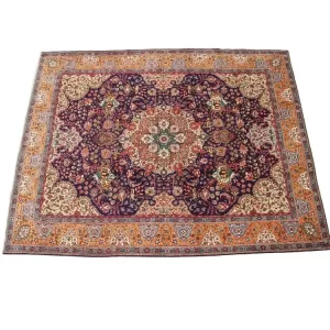 Luxurious handmade Tabriz rug featuring vibrant colors and detailed patterns