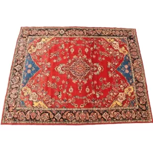 ibrant Persian Tabriz rug featuring detailed, traditional patterns