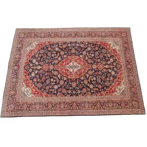 Beautiful Kashan carpet, soft and plush, adds comfort to any room