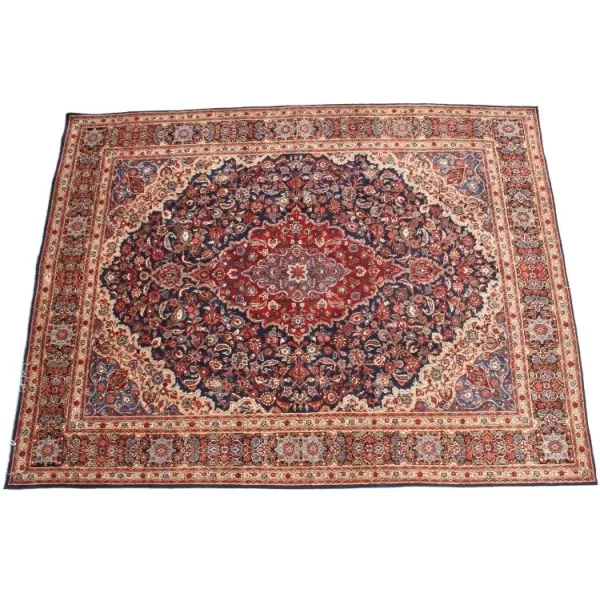 Versatile Mashad rug, complements any decor, modern or traditional