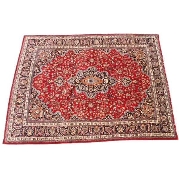 Traditional Persian rug, Mashad style, wool pile, elegant and durable