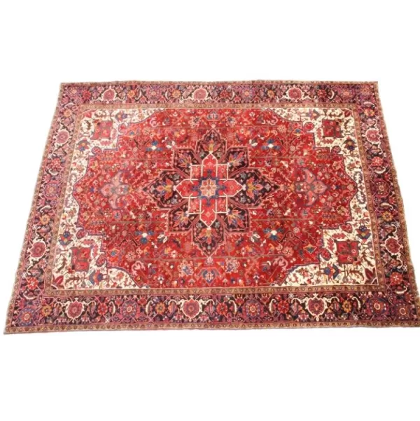 Handmade Heriz carpet, a valuable piece of Persian art and craftsmanship