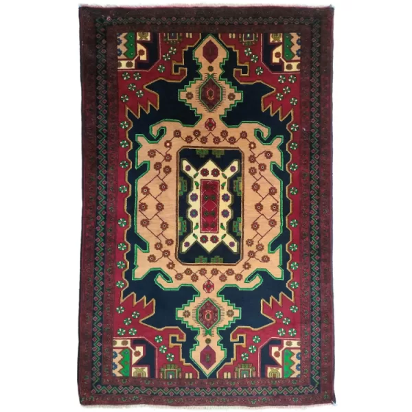 Handmade Persian Tribal Baluch Rug l Bradran Persian Carpets