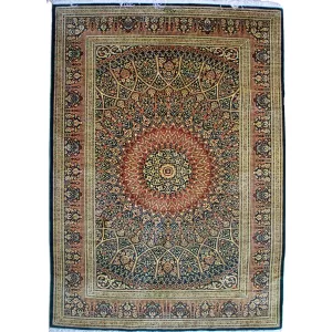 Handmade Qom Silk Rug by Bradran: A Persian Masterwork