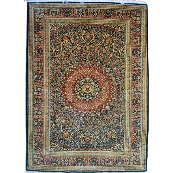 Handmade Qom Silk Rug by Bradran: A Persian Masterwork