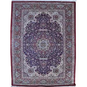 Elegant Qom Silk Rug – Handmade Persian Art by Bradran