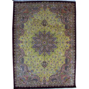 Elegant Persian silk rug from Bradran Persian Carpets collection