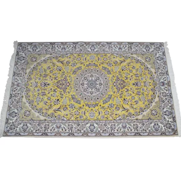 Bradran Carpets: Elegant Persian Nain Area Rug, Handmade