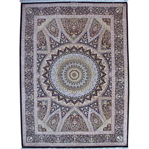 Bradran’s Luxurious Handmade Qom Silk Rug: Persian Elegance