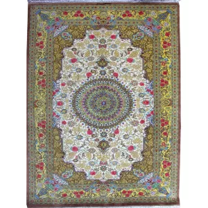 Handcrafted Luxury Qom Silk Rug – Bradran’s Persian Gem