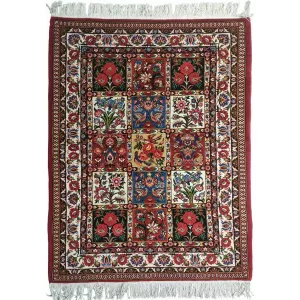 Handmade Persian Tribal Bakhtiari Rug with vibrant patterns