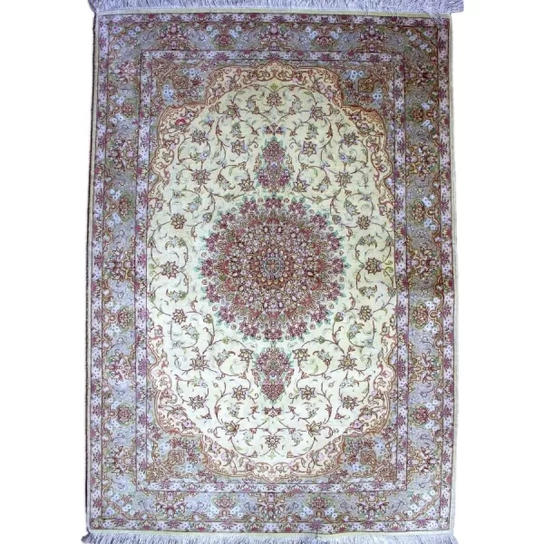 Handwoven Qom Silk Rug - Persian Luxury at Its Best