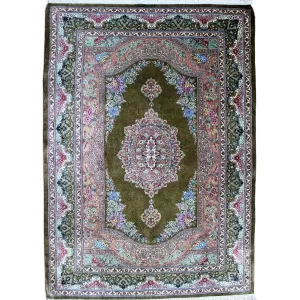 Bradran Persian Carpets' Luxury Handmade Qom Silk Rug