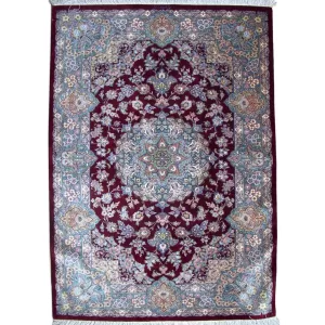 Luxurious Handcrafted Persian Qom Silk Rug