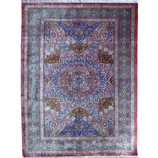 Bradran Persian Carpets: Elegant Qom Silk Rug