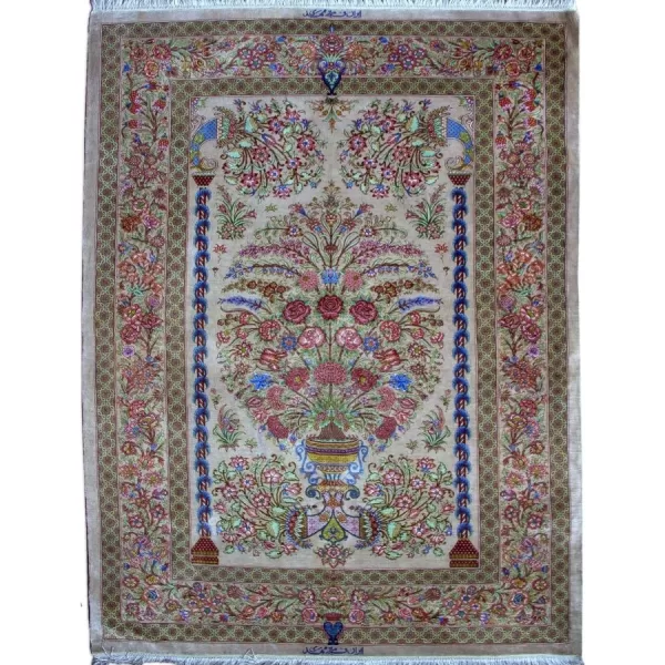 Handmade Persian Luxury Qom Silk Rug by Bradran Persian Carpets