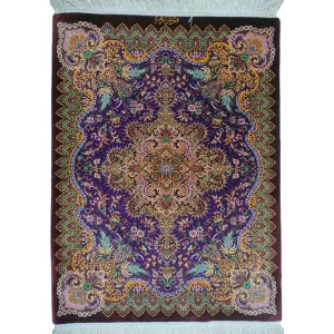 Luxury Handmade Persian Silk Rug from Qom