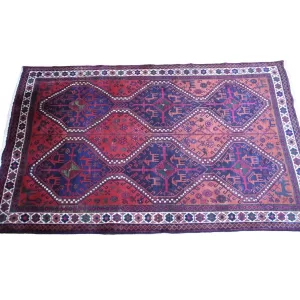 Exquisite Handmade Afshar Rug: Persian Tribal Luxury by Bradran