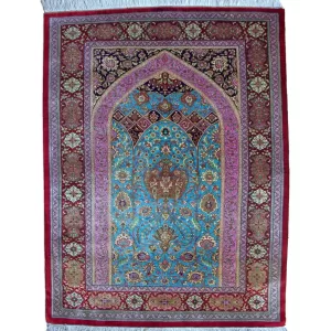 Handmade Persian Luxury Silk Rug from Qom by Bradran Carpets