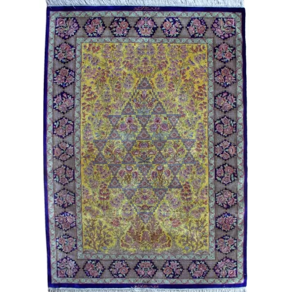 Artisanal Persian Qom Silk Rug – Bradran Luxury Collection