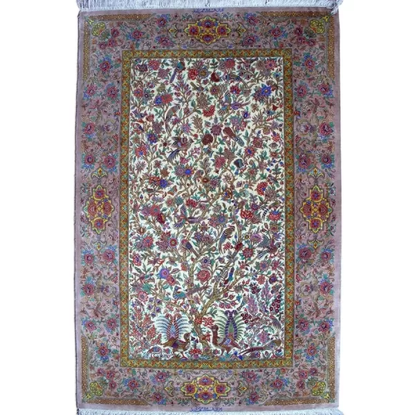 Finest Qom Silk Rug – Handmade by Persian Artisans