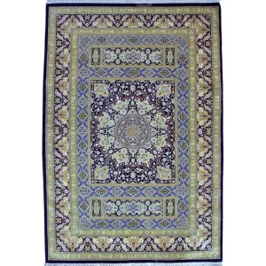 Opulent Qom Silk Rug – A Handmade Persian Masterpiece