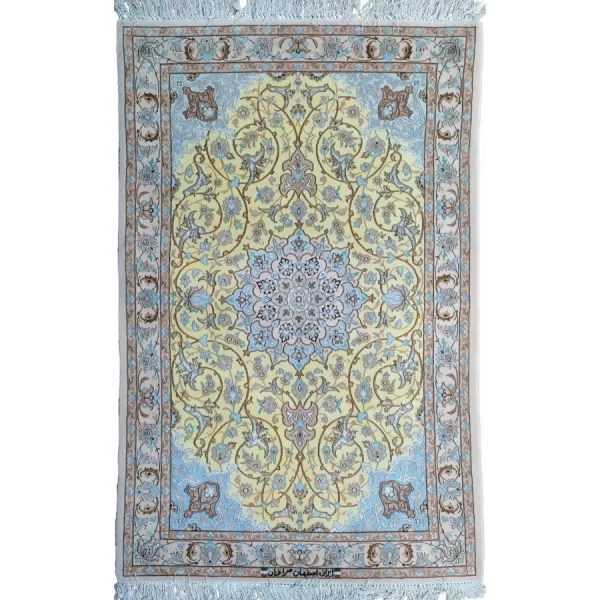 Authentic Persian Isfahan carpet, showcasing timeless craftsmanship and elegance.