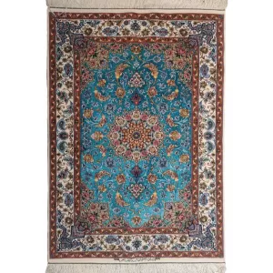 Discover the artistry of Persian rug weaving in this magnificent Isfahan carpet.