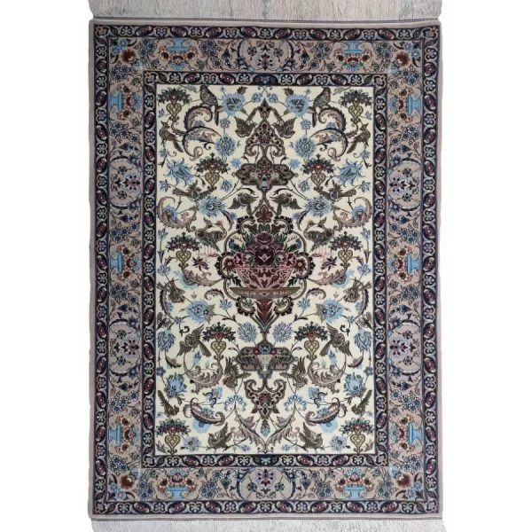 Invest in luxury with a handmade Persian Isfahan silk rug, a true collector's item.