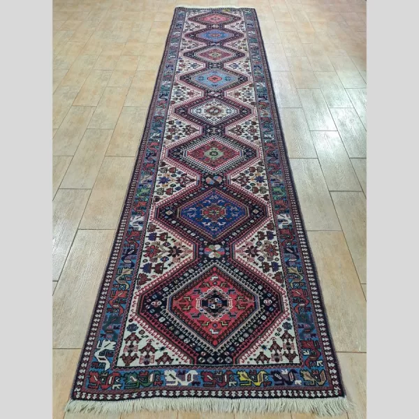 Handmade Persian Yalameh Runner in vibrant tribal design