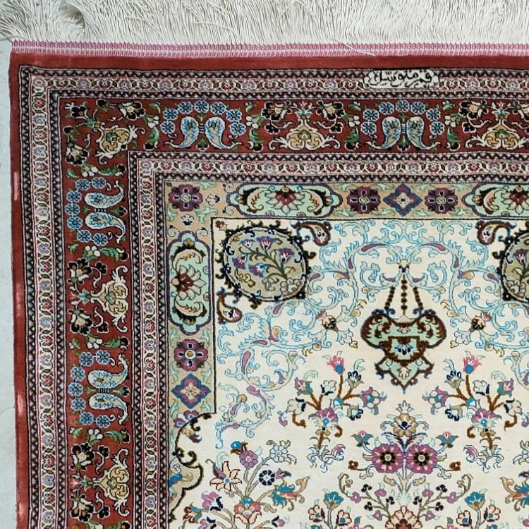 Handmade Persian Qom Silk - Masterpiece - Image 4